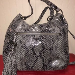 Michael Kors grey python leather purse